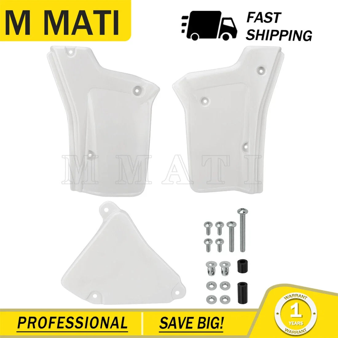 White Side Panel Covers for Honda XR200R XR250R (1984–2002)
