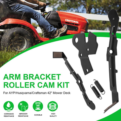 Arm Bracket Roller Cam Kit for AYP Husqvarna Craftsman 42" Mower Deck (LT1000)