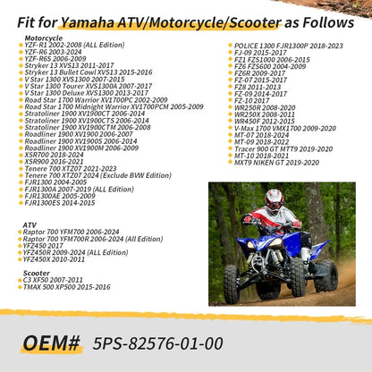 Lean Angle Tip Over Sensor for Yamaha YFM700 YFZ450 YZFR1 YZFR6 XV1900 XTZ07 FZ6 (2006–2023)
