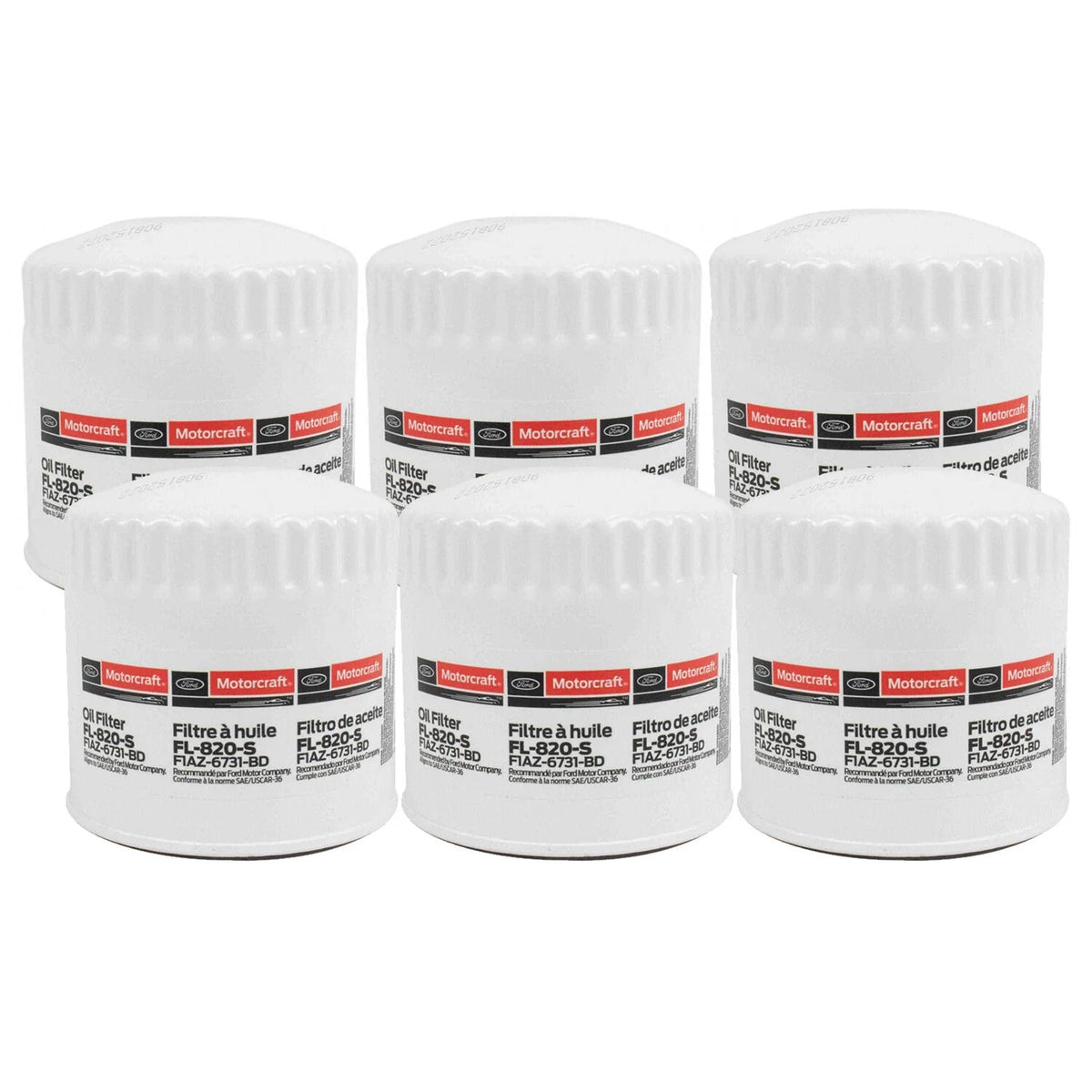 Set of 6 Engine Oil Filters for Cadillac Dodge Ford Lincoln Mercury (OEM)