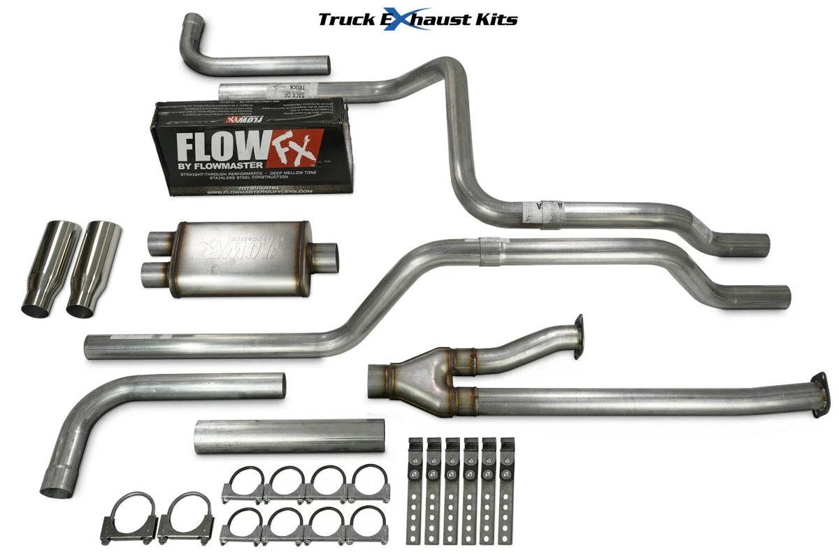 2.5" Dual Exhaust Kit for Toyota Tundra (2014–2021) Flow FX Side Rolled Tip