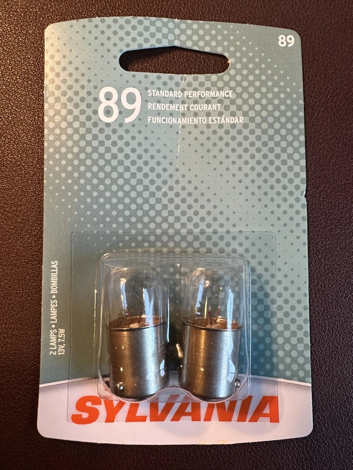 2X Sylvania 89 Bulbs for License Plate Dome Light (13V 7.5W)