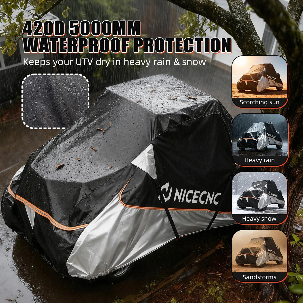 Utility Vehicle Storage Cover for Can-Am Commander 800 1000 800R 1000R (2011–2023)