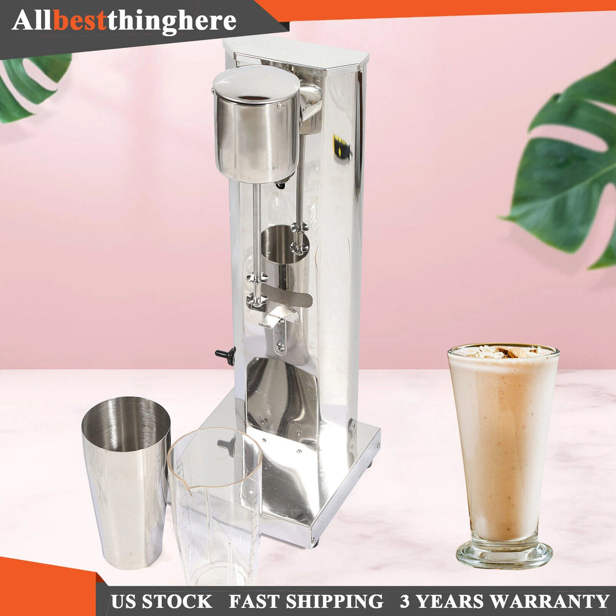 180W Stainless Steel Milk Shake Machine for Commercial Use