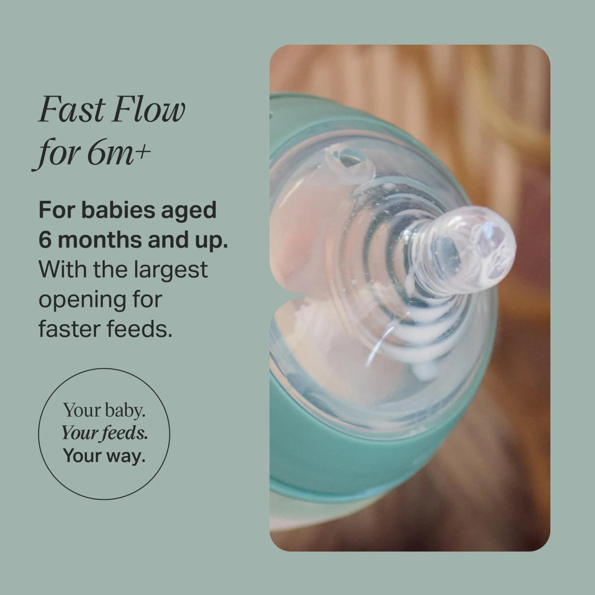 6X Baby Bottle Nipples for Tommee Tippee Natural Start (Clear)