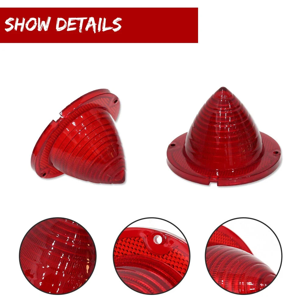 Set of 6 Rear Backup & Tail Light Lenses for Chevrolet Impala Bel Air Biscayne El Camino (1960–1961)