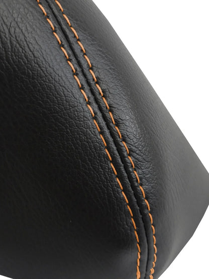 E Brake Boot Cover for Nissan Frontier (2005–2019) Orange Stitch PVC Leather