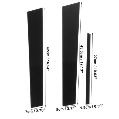 Set of 6 Door Cover Panel Pillar Post Stickers for Toyota Camry (2012–2015) Black
