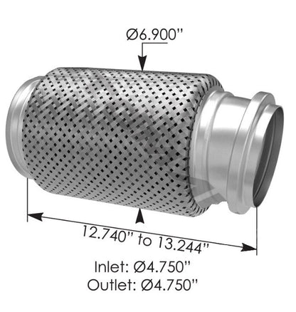Exhaust Bellows Kit for Mack/Volvo (Premium Part# 21533396, 820.B96396P)