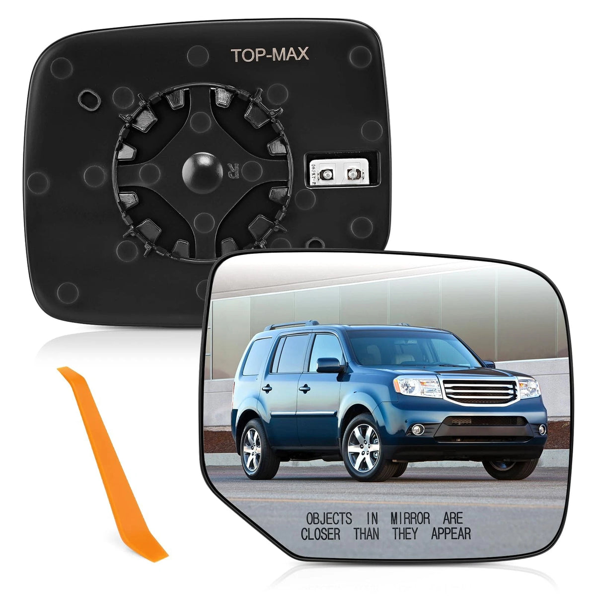 Passenger Side Mirror Glass for TOP-MAX (2010–2020) Black, White