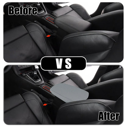 Center Console Lid Armrest Cover for Ford Focus (2010–2015) Neoprene Gray