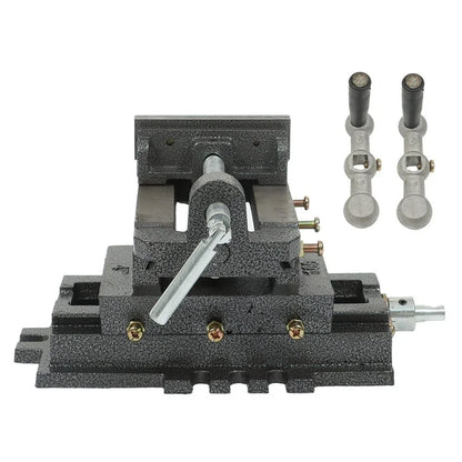 4" Cross Drill Press Vise for Heavy Duty Metal Milling (2-Way Clamp)