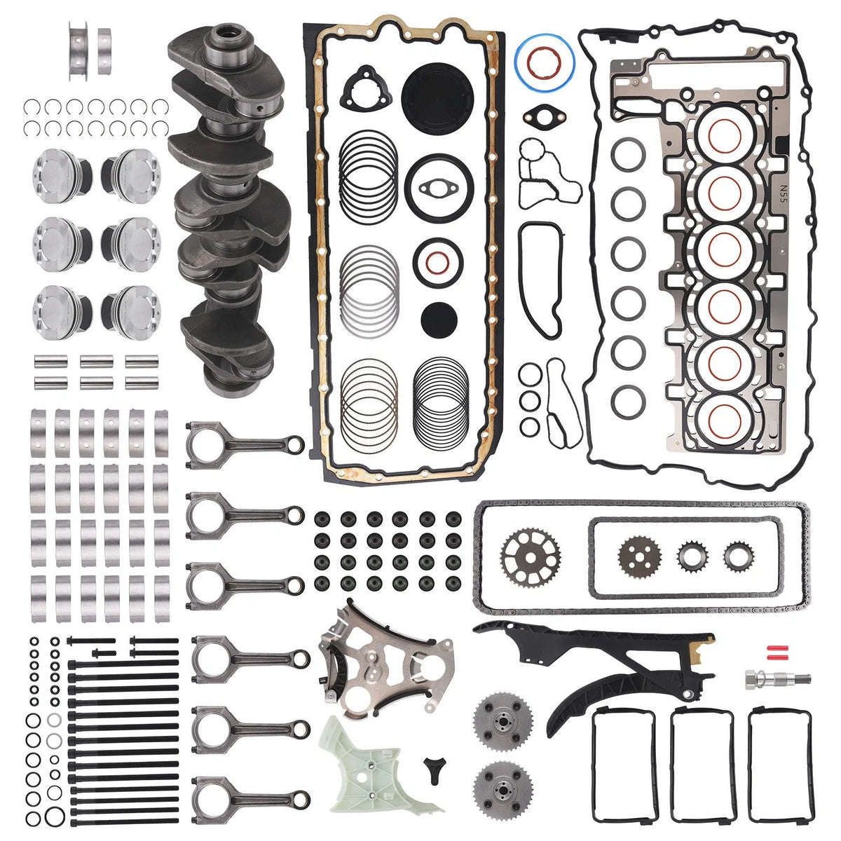 Complete Engine Overhaul Kit for BMW N55 3.0L Turbo (2010–2019) 335i 535i X3 X5