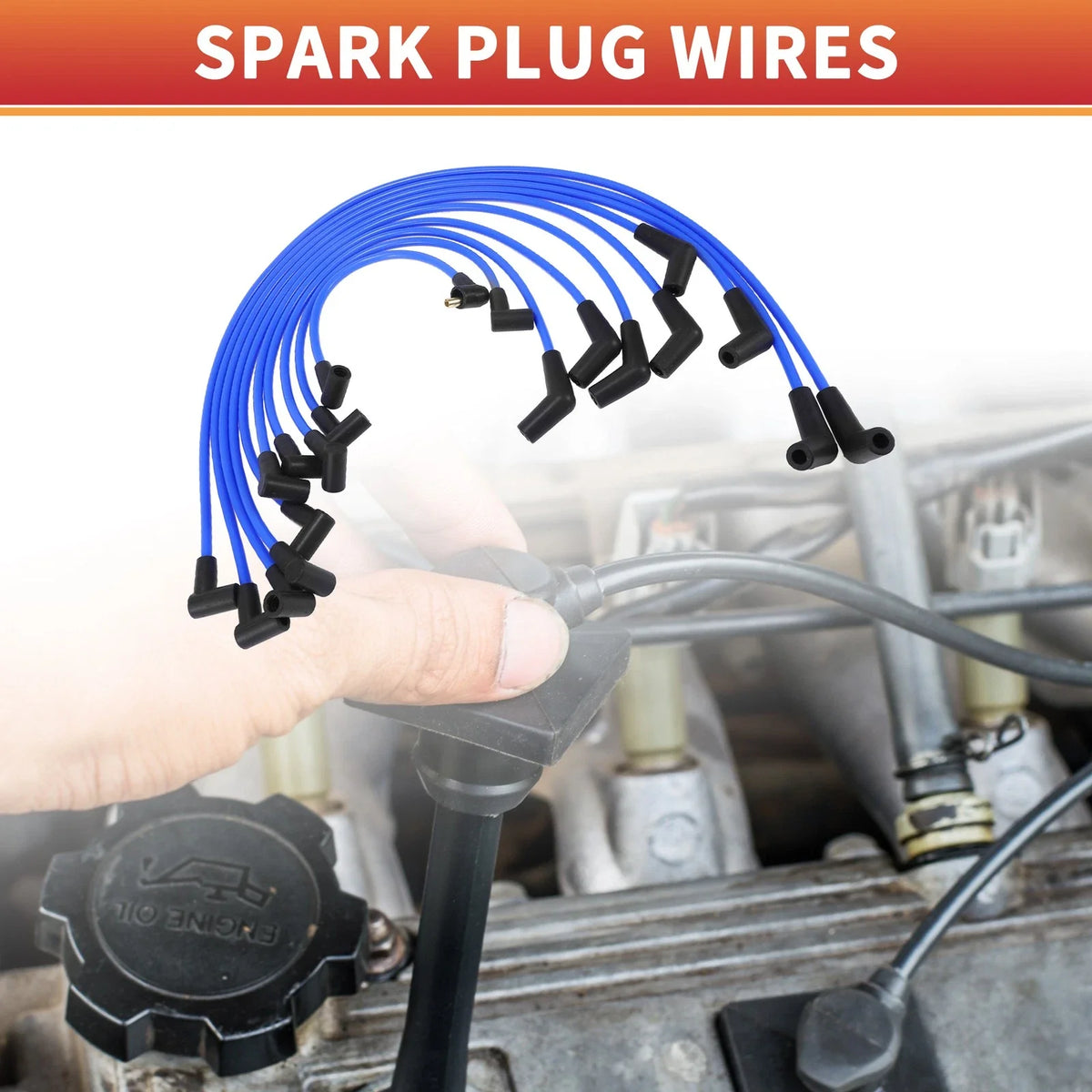 10X Spark Plug Wire Ignition Coil Cable for Ford F-150 (1979–1995) 5.0L 5.8L
