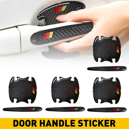Set of 8 Tri-Color Door Sill Handle Cup Stickers for Toyota 4Runner (2010–2023)