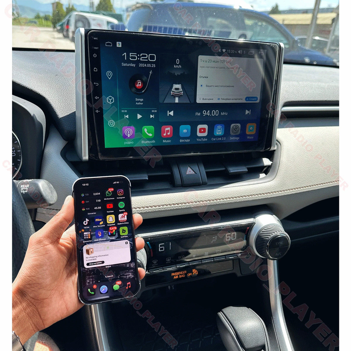 10.1" Android Car Stereo Radio Carplay QLED DSP for Toyota RAV4 (2018–2020)