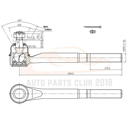 Set of 8 Front Tie Rod Ends for Dodge Ram 1500 (1997–1999) 2WD/RWD