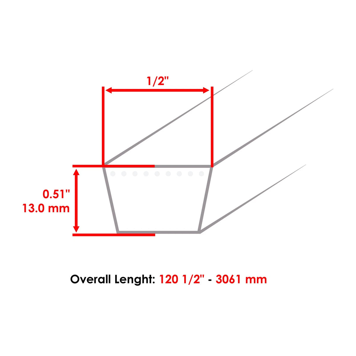 Deck Drive Belt for Toro Z Master Z590 Z597 (BT590-HD)