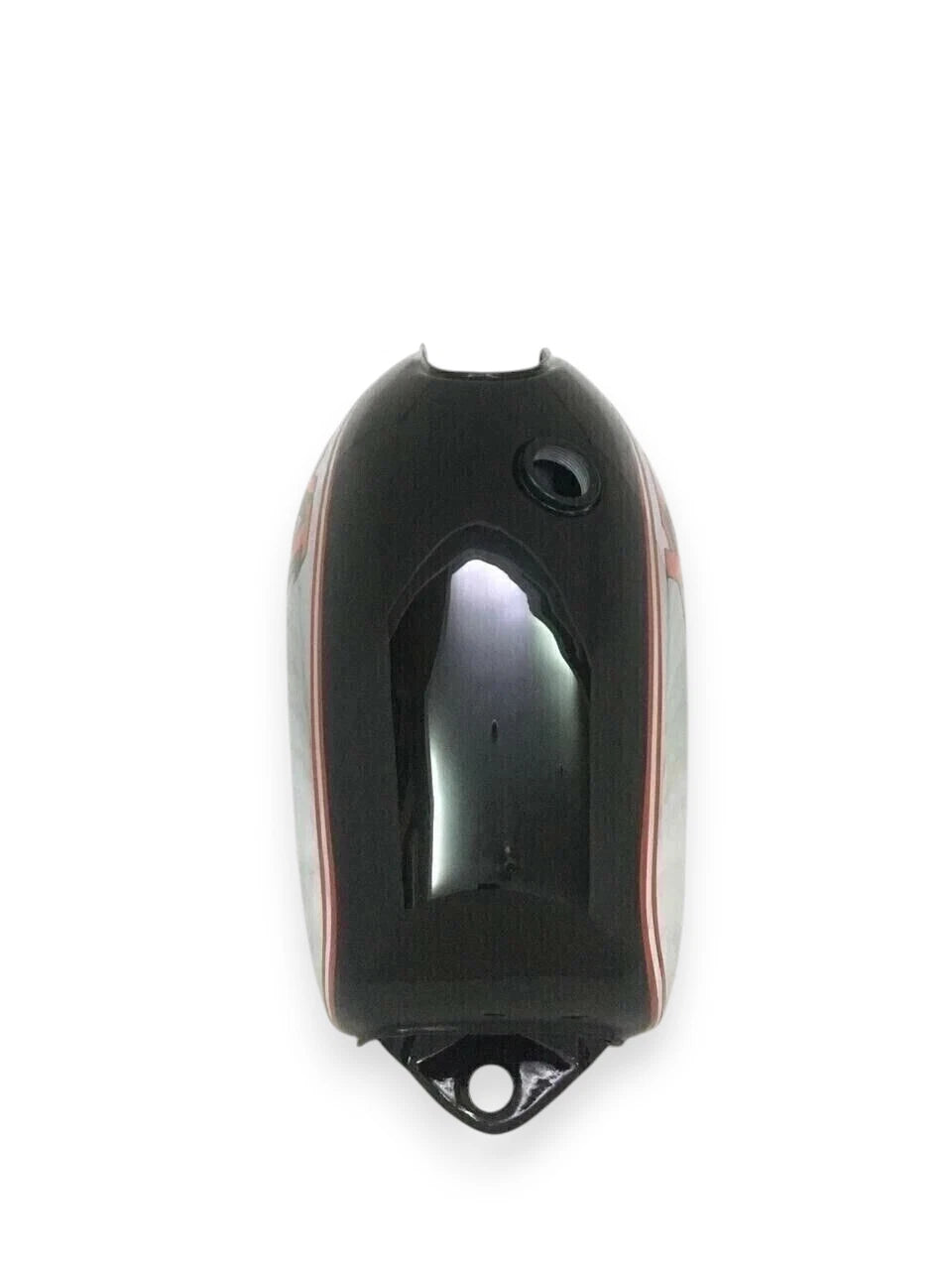 Gas Fuel Tank for Yamaha XT TT 500 (1977) - Steel Chrome & Black Painted