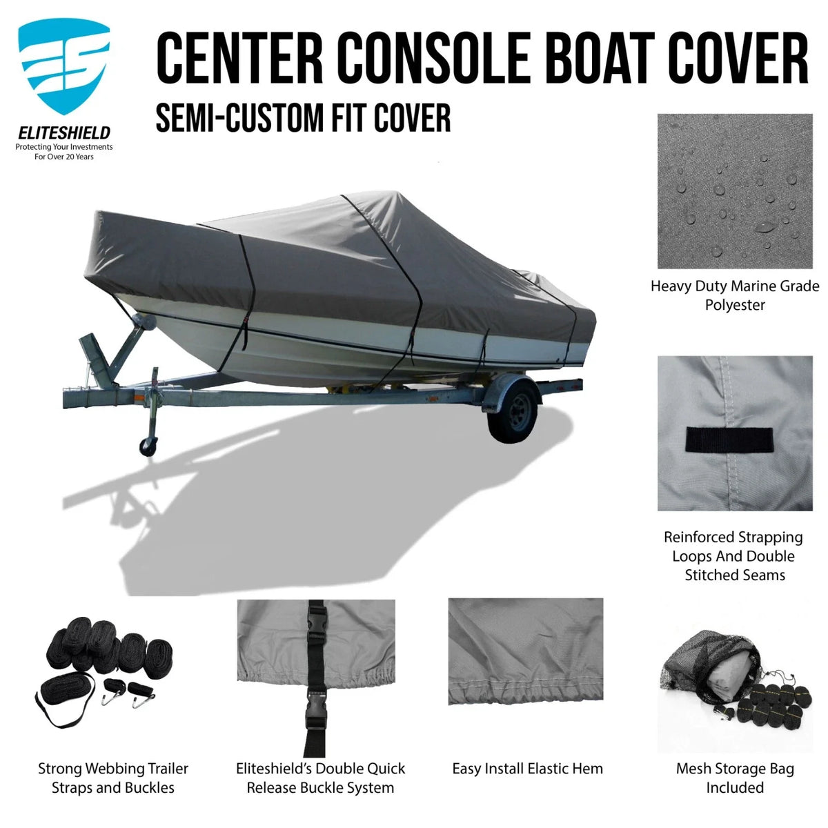 Boat Storage Cover for Chaparral Signature 260 (I/O, Trailerable)