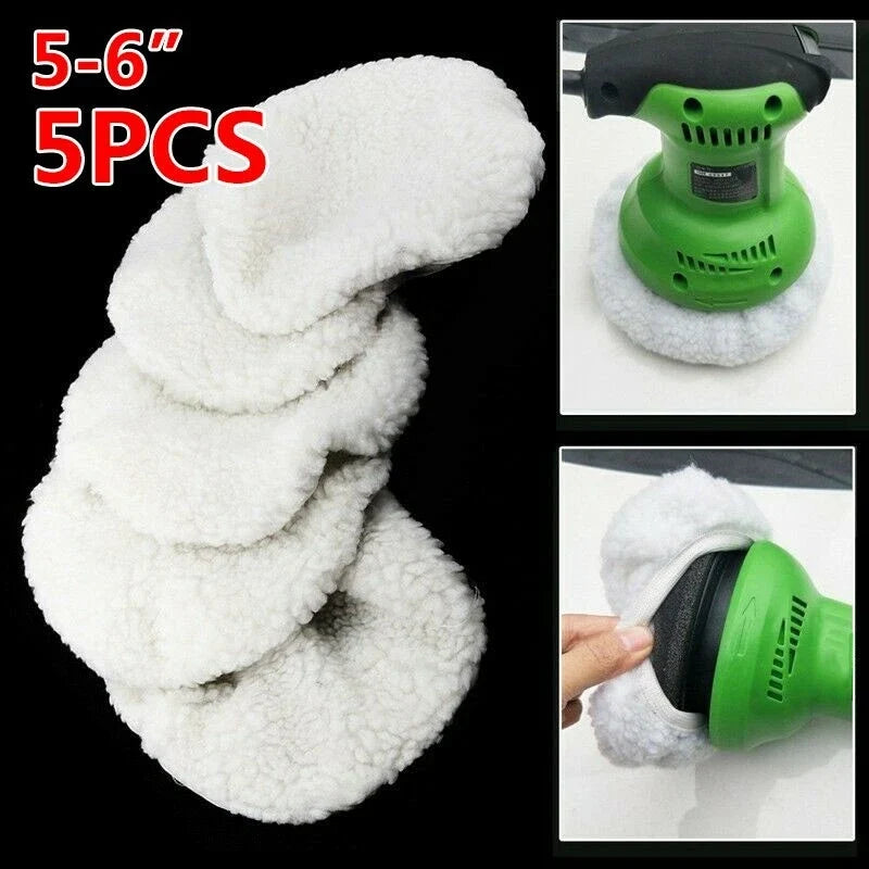 Set of 5 Polishing Bonnet Buffers for 5-6" Car Polisher