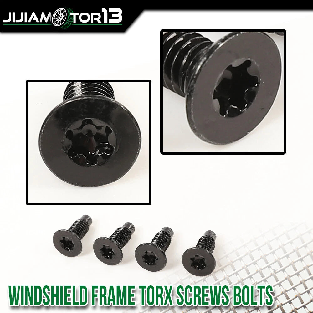 Set of 16 Windshield Frame Torx Screws for Jeep Wrangler (1976–2006) J-02SBC3951ABK, J4004956, 6035757K
