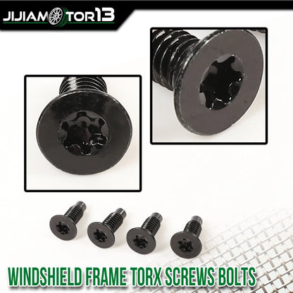 Set of 16 Windshield Frame Torx Screws for Jeep Wrangler (1976–2006) J-02SBC3951ABK, J4004956, 6035757K
