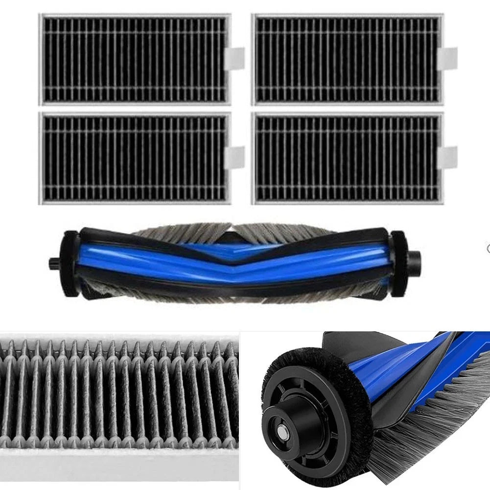 Set of 4 HEPA Filters and Main Brush for Ecovacs X11 and Omni