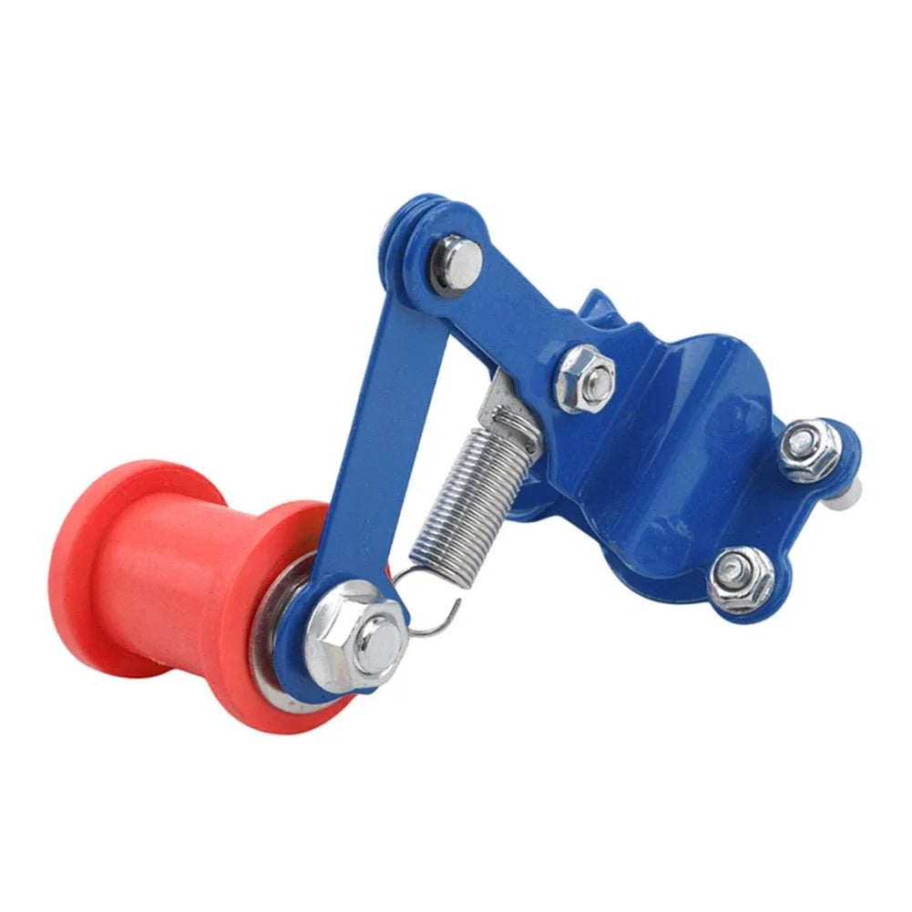 Chain Tensioner Roller Adjuster for Universal ATV Dirt Bike (Blue/Red)