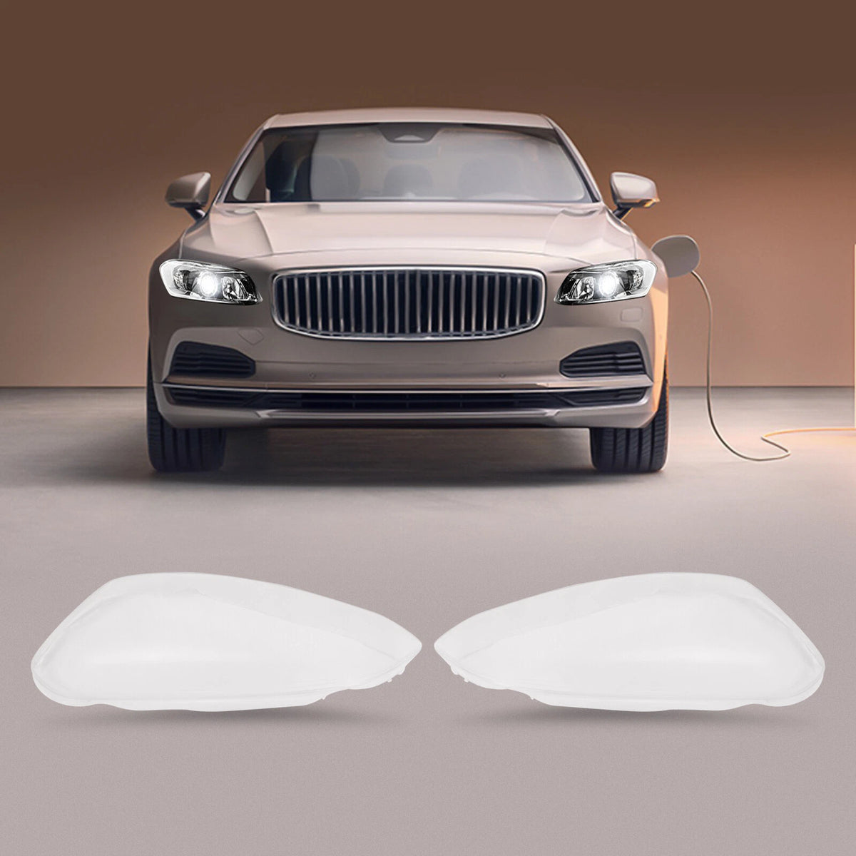 Headlight Lens Cover Set for Volvo XC60 (2014–2017) Left & Right