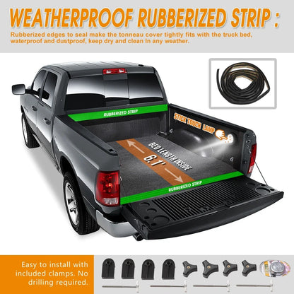 Vinyl Soft Top Tri-Fold Tonneau Cover for Nissan Frontier (2005–2023)