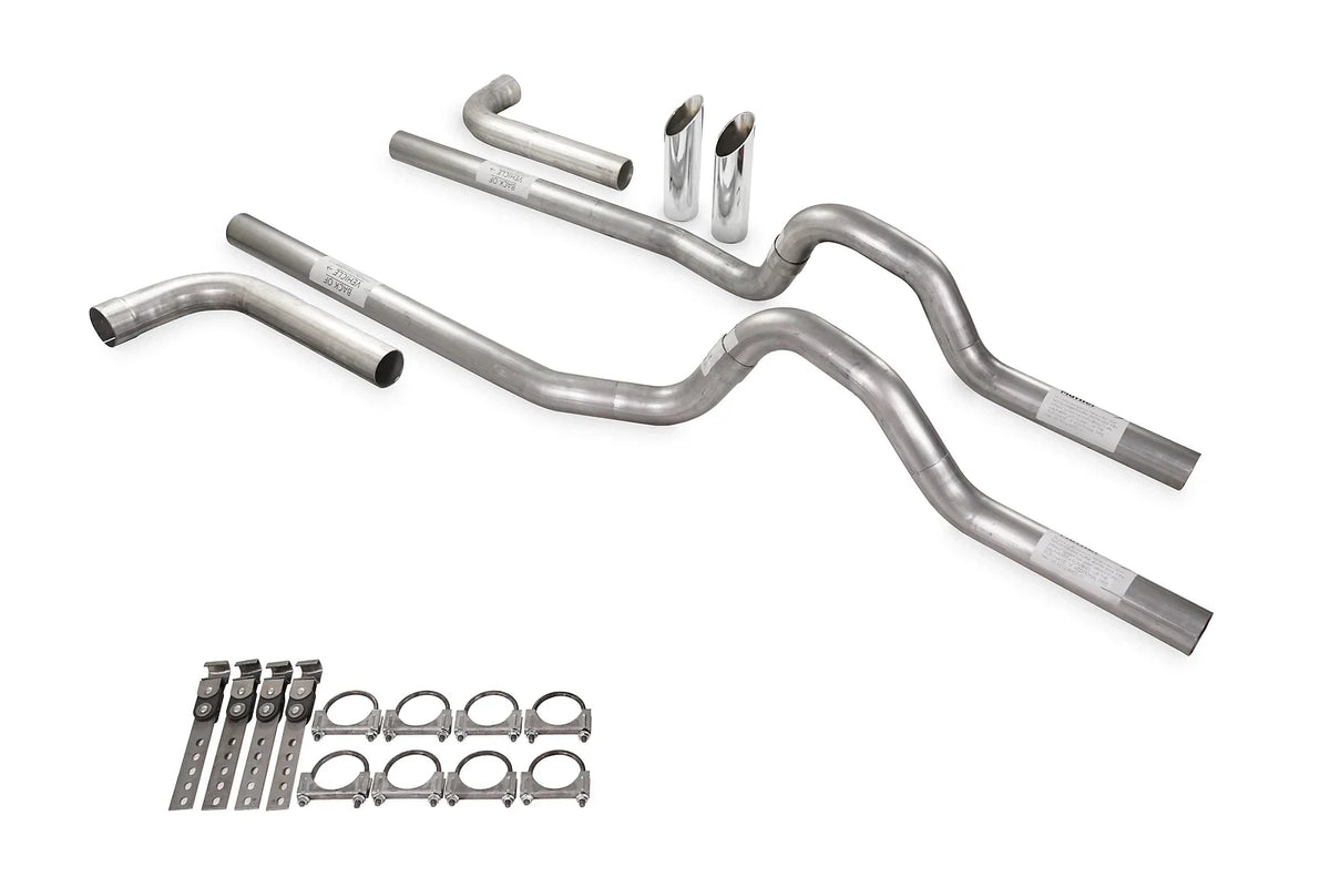 Dual Exhaust Kit 2.5" No Muffler Side Exit SW Tips for Ford F-Series (1967–1972)