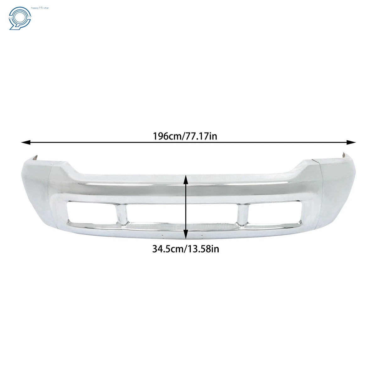 Steel Split Front Bumper Covers for Ford F-250 F-350 Super Duty (1999–2004) Chrome