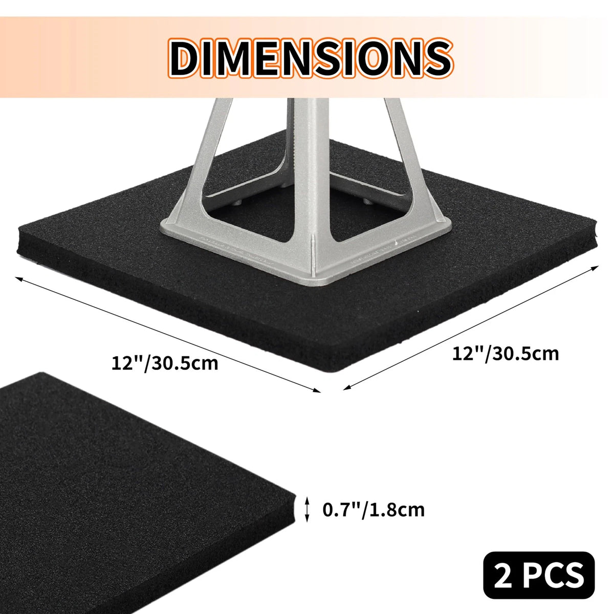 Set of 4 RV Leveling Blocks 12” Rubber Jack Pads, Anti-Slip Mats