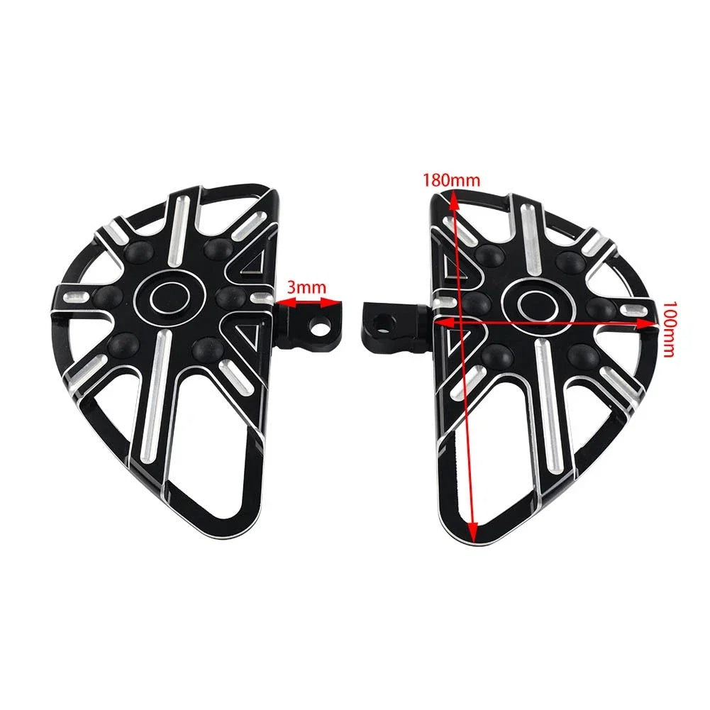 2X Rear Passenger Footrest Floorboard Black Aluminum for Harley Touring Softail (2014–2023)