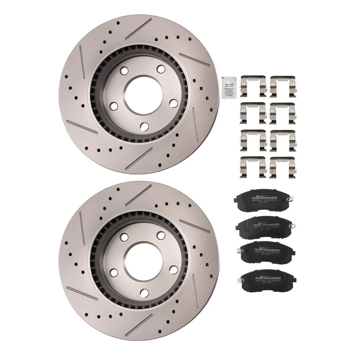 Front Brake Rotors and Pads Kit for Nissan Sentra (2013–2017) 279.6mm