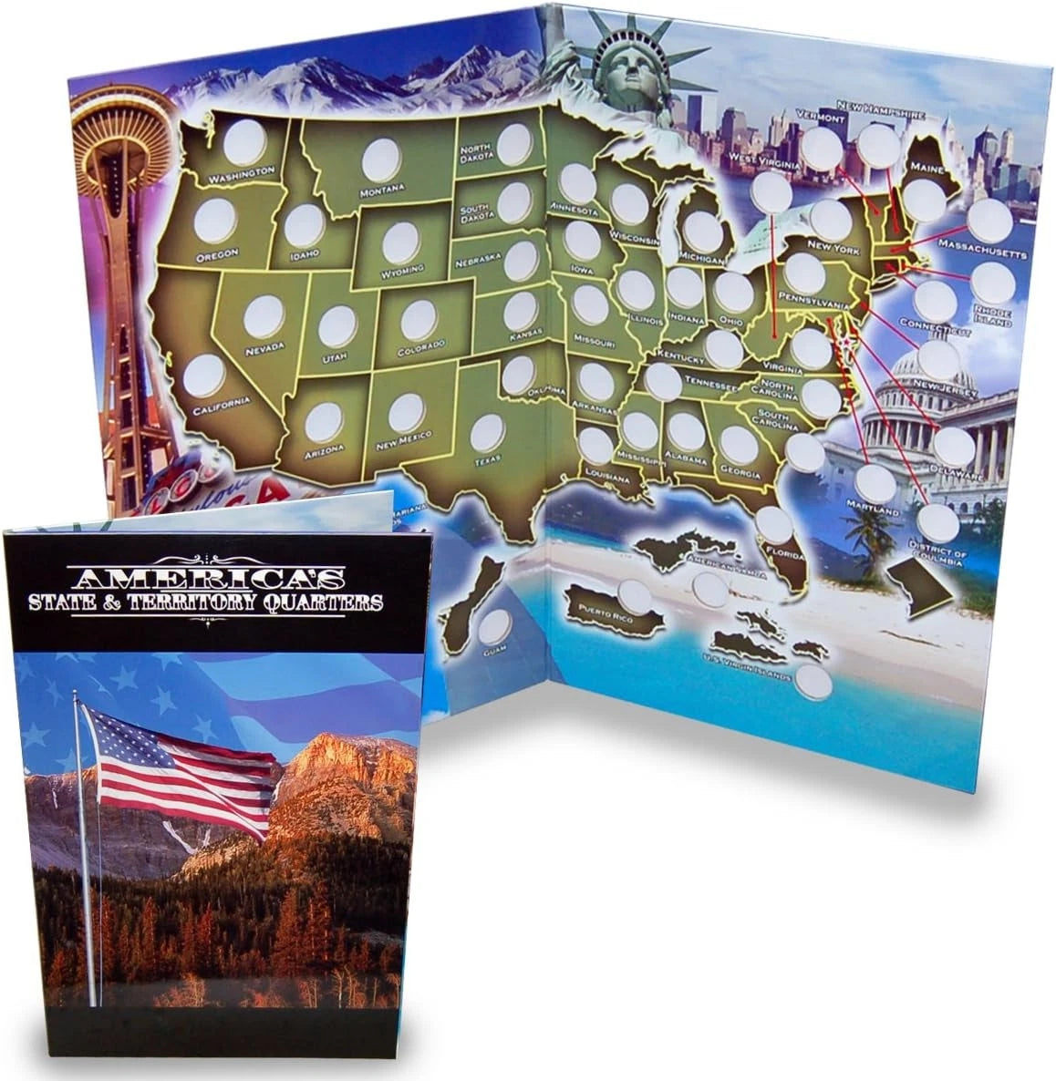 State Quarter Map Book for U.S.A Collection