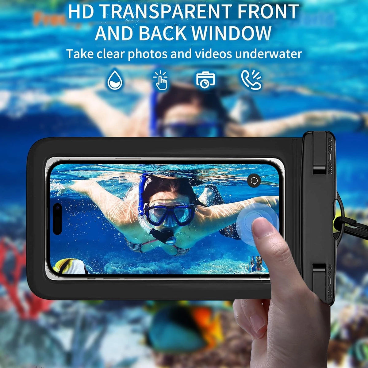 3 Pack Waterproof Phone Pouch IPX8 Universal Multicolor