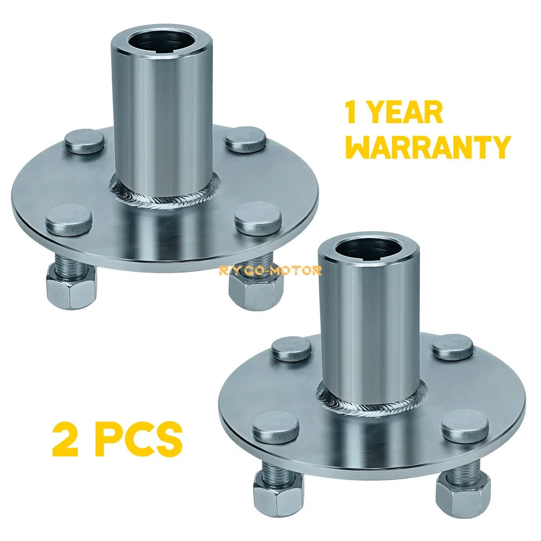 2X 4" Live Axle Hub for Go-Kart (1" to 3/4" Step-Down, 1/4" Keyed Shaft)