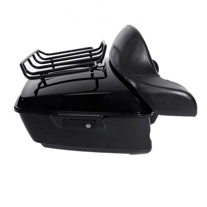 King Trunk Backrest Solo Mount Rack for Harley Touring Road Glide (2014–2025)