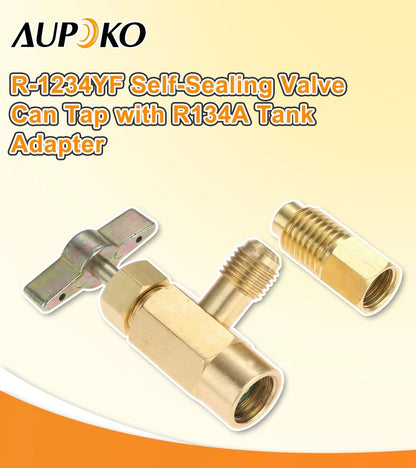 R1234YF Self-Sealing Can Tap with R134A Tank Adapter for Automotive