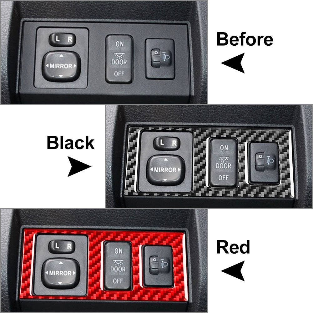 Carbon Fiber Head Light Control Button Cover for Toyota Tundra (2014–2021)