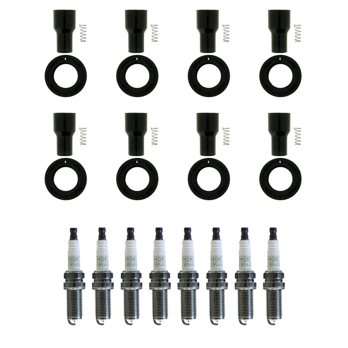 Set of 8 NGK G-Power Platinum Spark Plugs & Coil Boots for GX460 Tundra Sequoia (2007–2021)