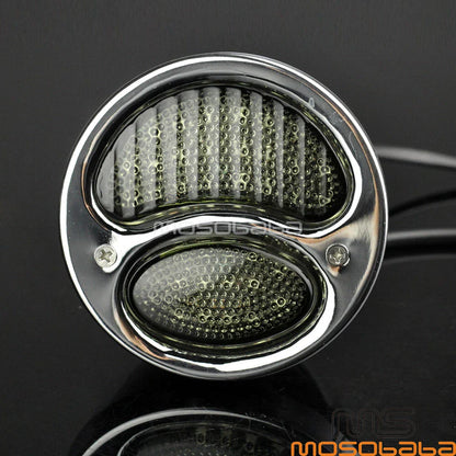 Chrome LED Brake Stop Taillights for Harley, Honda, BMW, Bobber, Cafe Racer