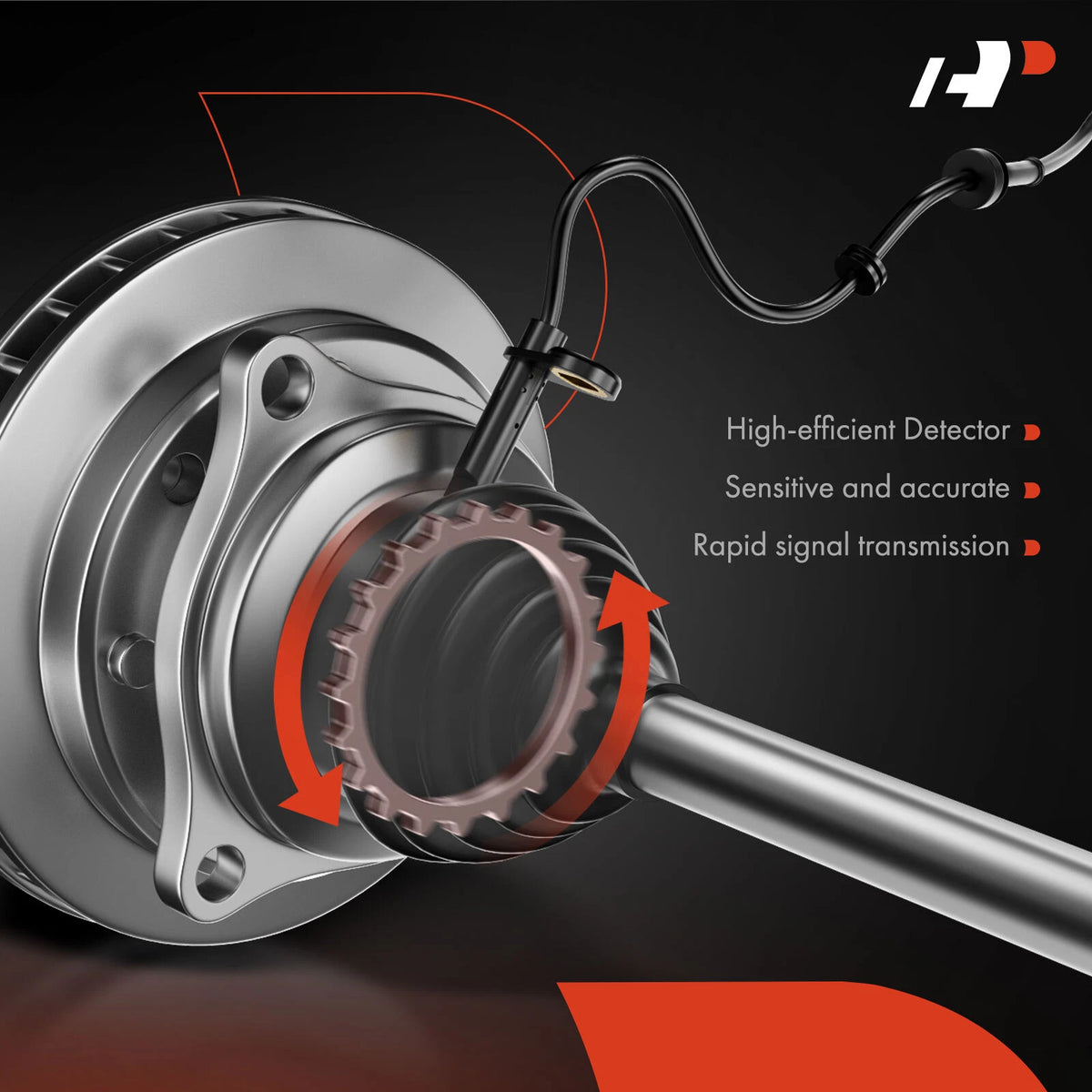 Front ABS Wheel Speed Sensor for Dodge Ram 1500 2500 3500 (2006–2008) 5179964AA, 0265007781, ALS2242