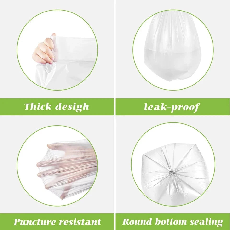 8 Gallon Trash Bags for 7, 8, 9, 10 Gallon Garbage Cans (300 Counts)