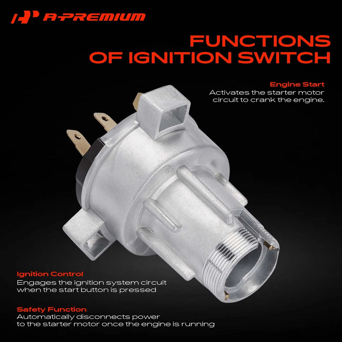 Ignition Starter Switch for Chevy Malibu Impala Camaro Corvette Buick (1116672, 1116674, 1116685, 1116687, 1116700, 1116710, 1S6146)