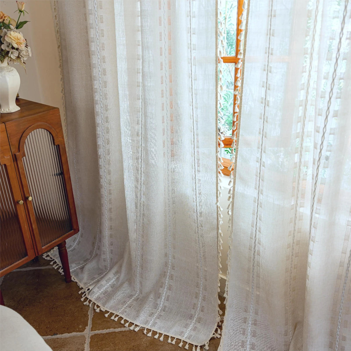 Pack of 2 White Curtains 50"W x 96"L for Home Decor