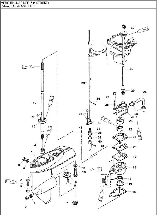 Water Pump Repair Kit for Mercury Mariner (16159A03, 8M0155395)