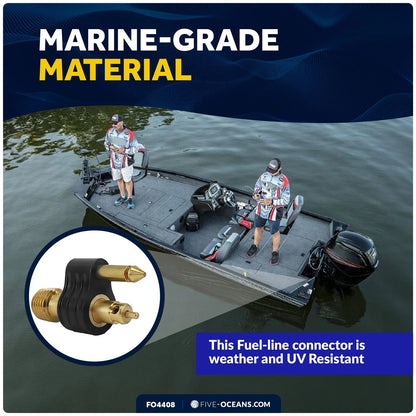 Brass 1/4” NPT Male Fuel Line Connector for Yamaha Mercury (Up to 1998)
